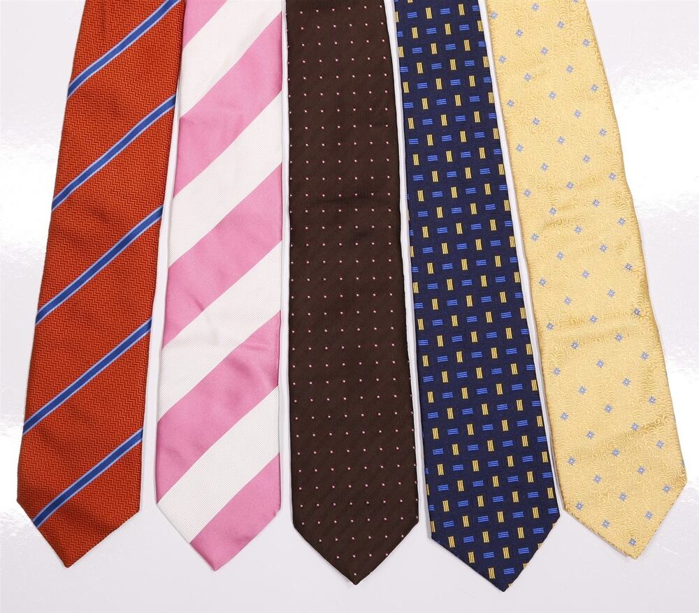 Thomas Pink Lot of 5 Silk Neckties Ties Made in France England